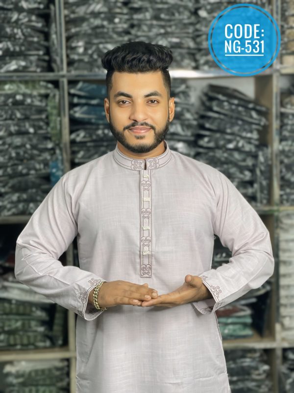 Code-NG-531-scaled-1.jpg ( Code-NG-531 )- প্রিমিয়াম কটন এমব্রয়ডারি পাঞ্জাবি - Image 1